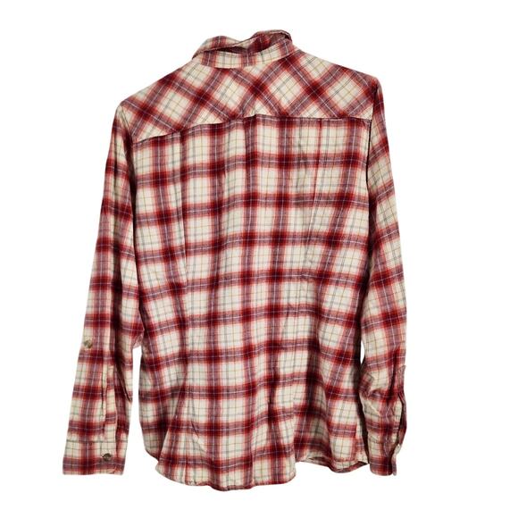 Eddie Bauer Plaid Button Down Long Sleeve Top Womens Size Medium M - Picture 2 of 4